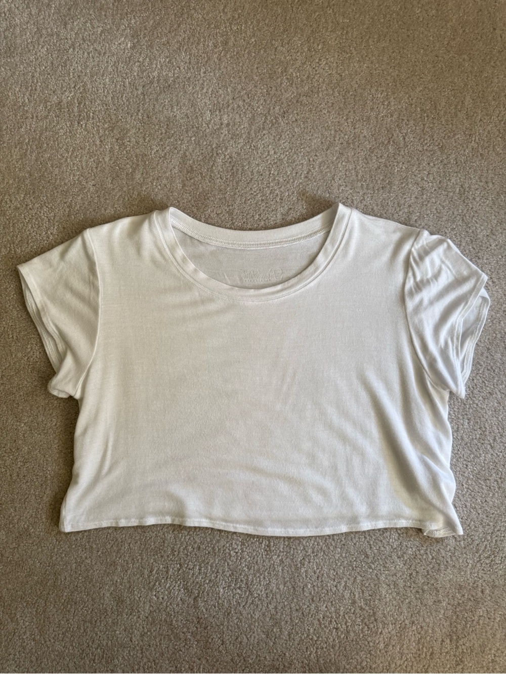 Bombshell Sportswear White Cropped Tee